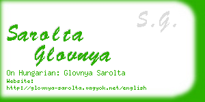 sarolta glovnya business card